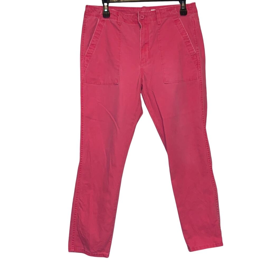 Gap Bubblegum Pink Boyfriend‎ Chino Pants Women's 6R Utility Pocket Casual